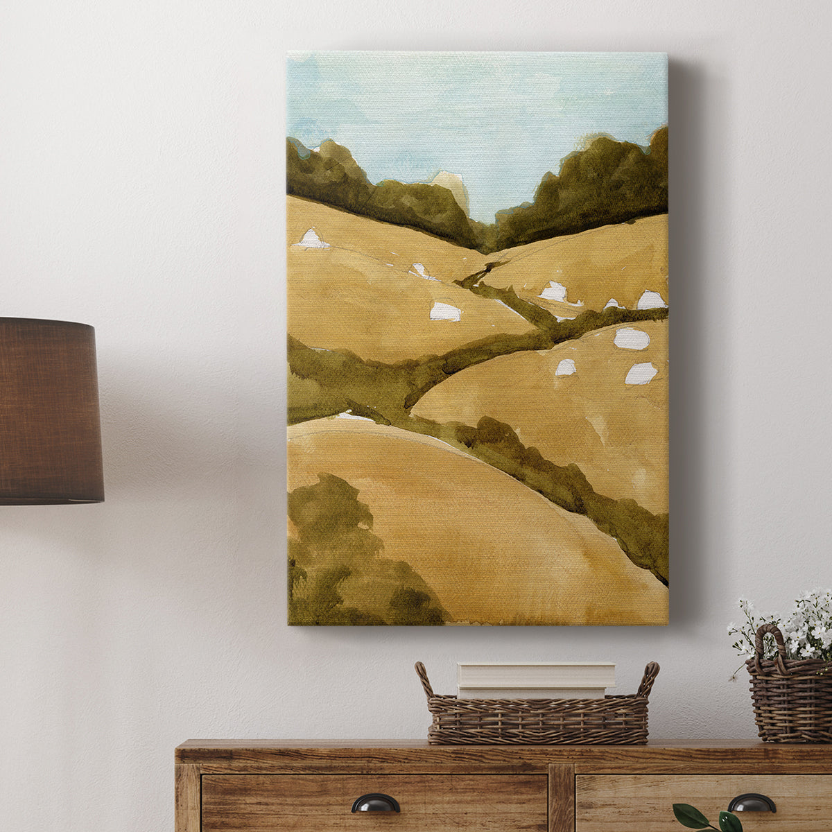 Scattered Sheep I - Canvas Art Print