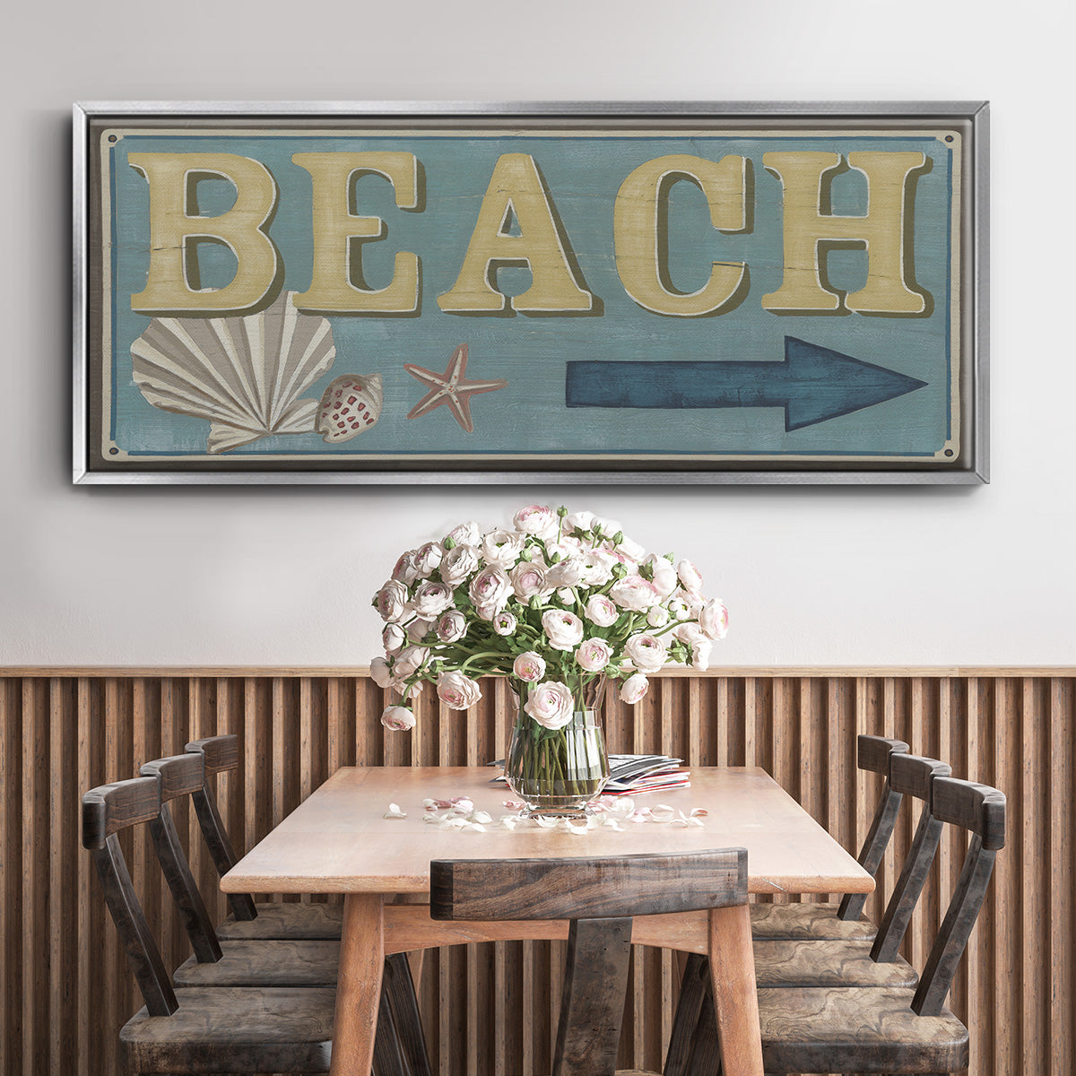 Shoreline Signs III - Floater Framed Canvas Print
