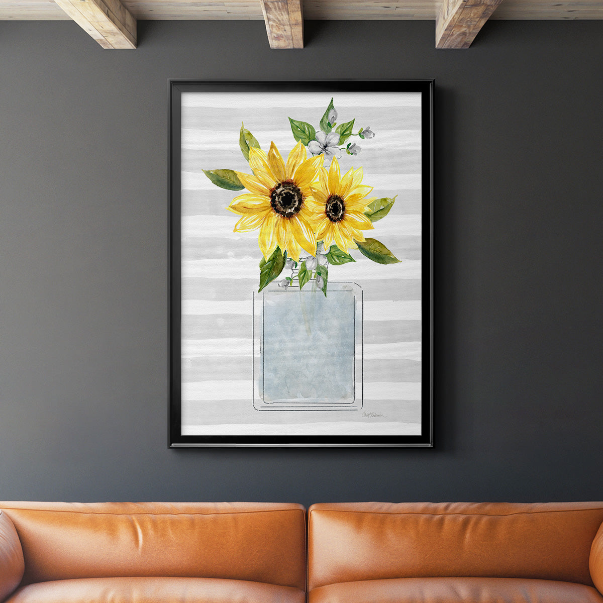 Sunflower Perfume I - Modern Framed Canvas Print