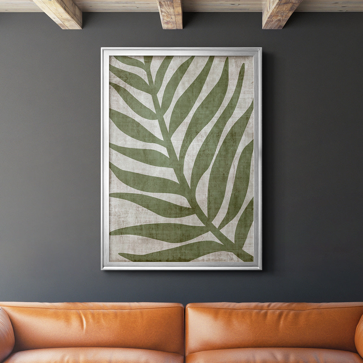 Island Greenery I - Modern Framed Canvas Print