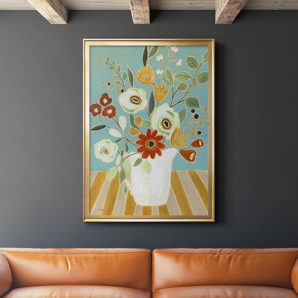 Joyful Blossoms I - Modern Framed Canvas Print