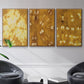 Turmeric Sunrise I - Framed Premium Gallery Wrapped Canvas L Frame 3 Piece Set - Ready to Hang