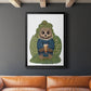 Latte Owl in Sweater - Modern Framed Canvas Print