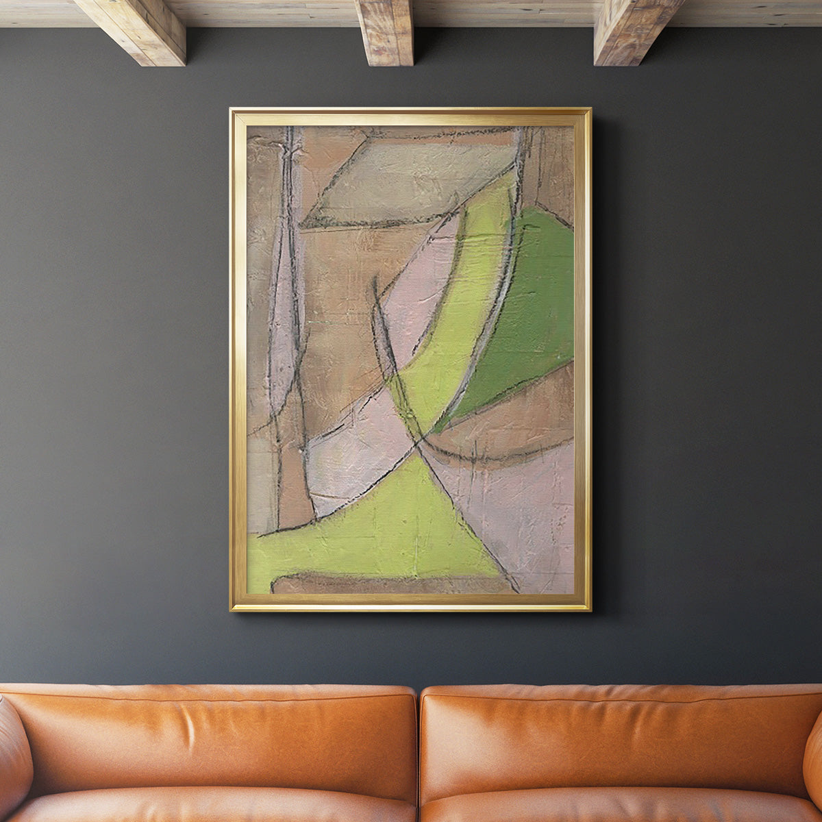 Many Layers II - Modern Framed Canvas Print