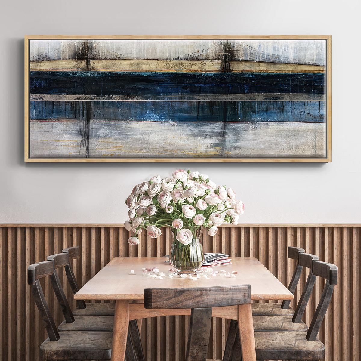 City Blue - Floater Framed Canvas Print