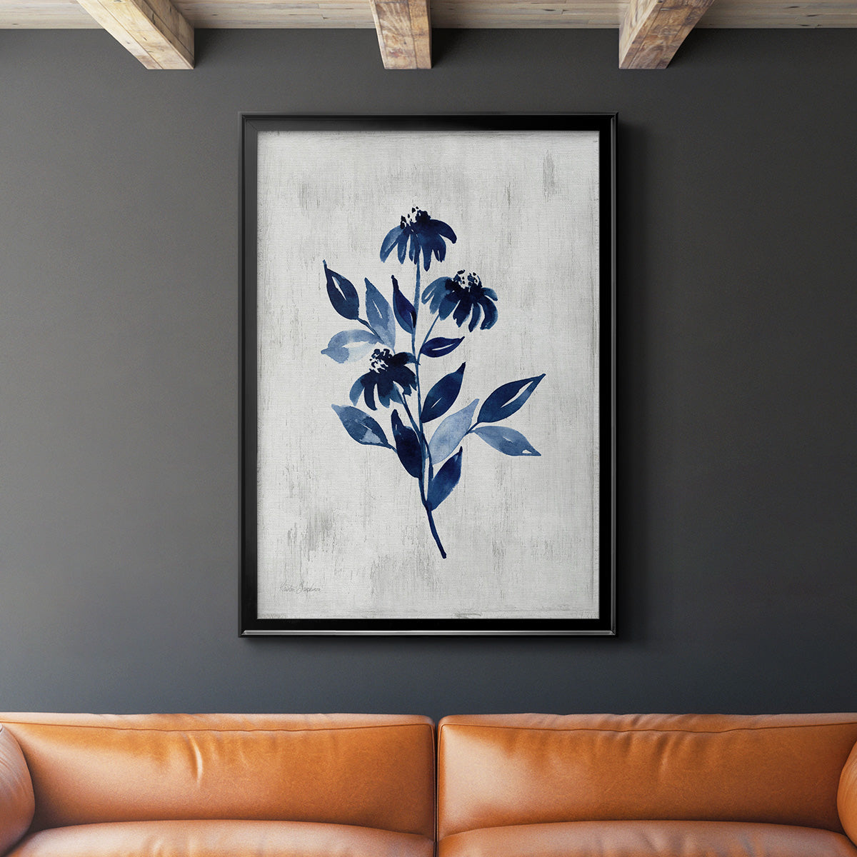 Wild Indigo I - Modern Framed Canvas Print