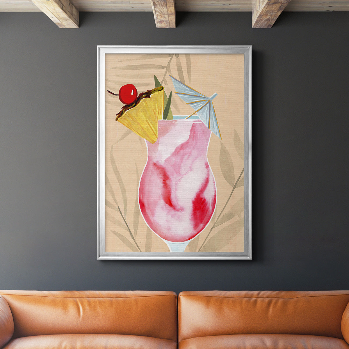 Tropical Cocktail II - Modern Framed Canvas Print