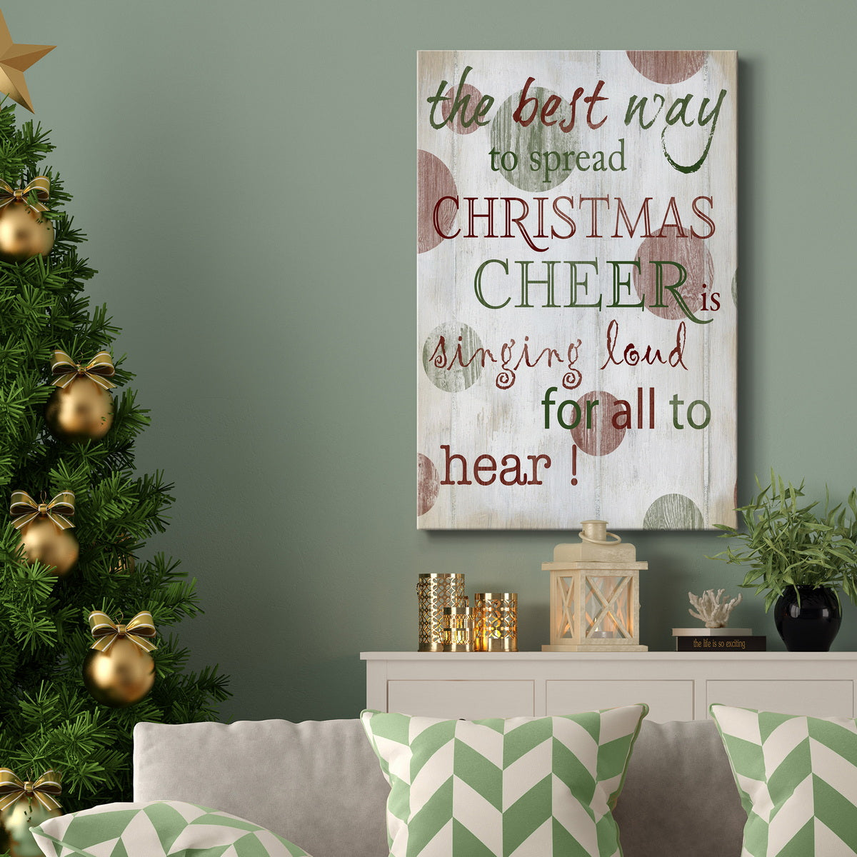 Christmas Cheer Type - Canvas Art Print