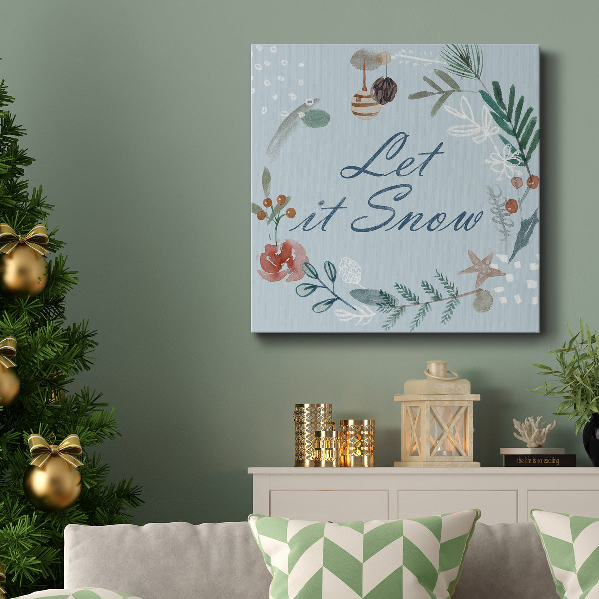 Snowy Christmas IV-Premium Gallery Wrapped Canvas - Ready to Hang