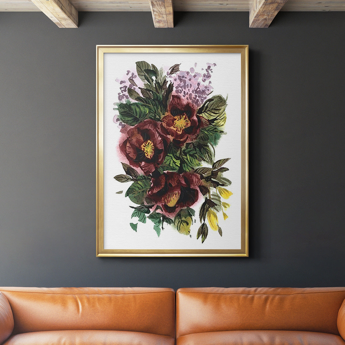 Garden Bouquets II - Modern Framed Canvas Print