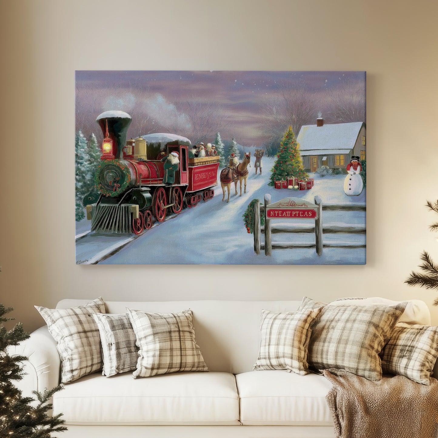 Pines of Soft Linen Blessing - Canvas Art Print