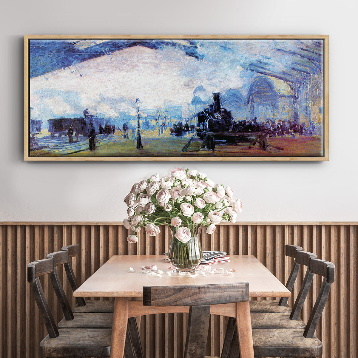 Saint Lazare Station in Paris - Floater Framed Canvas Print