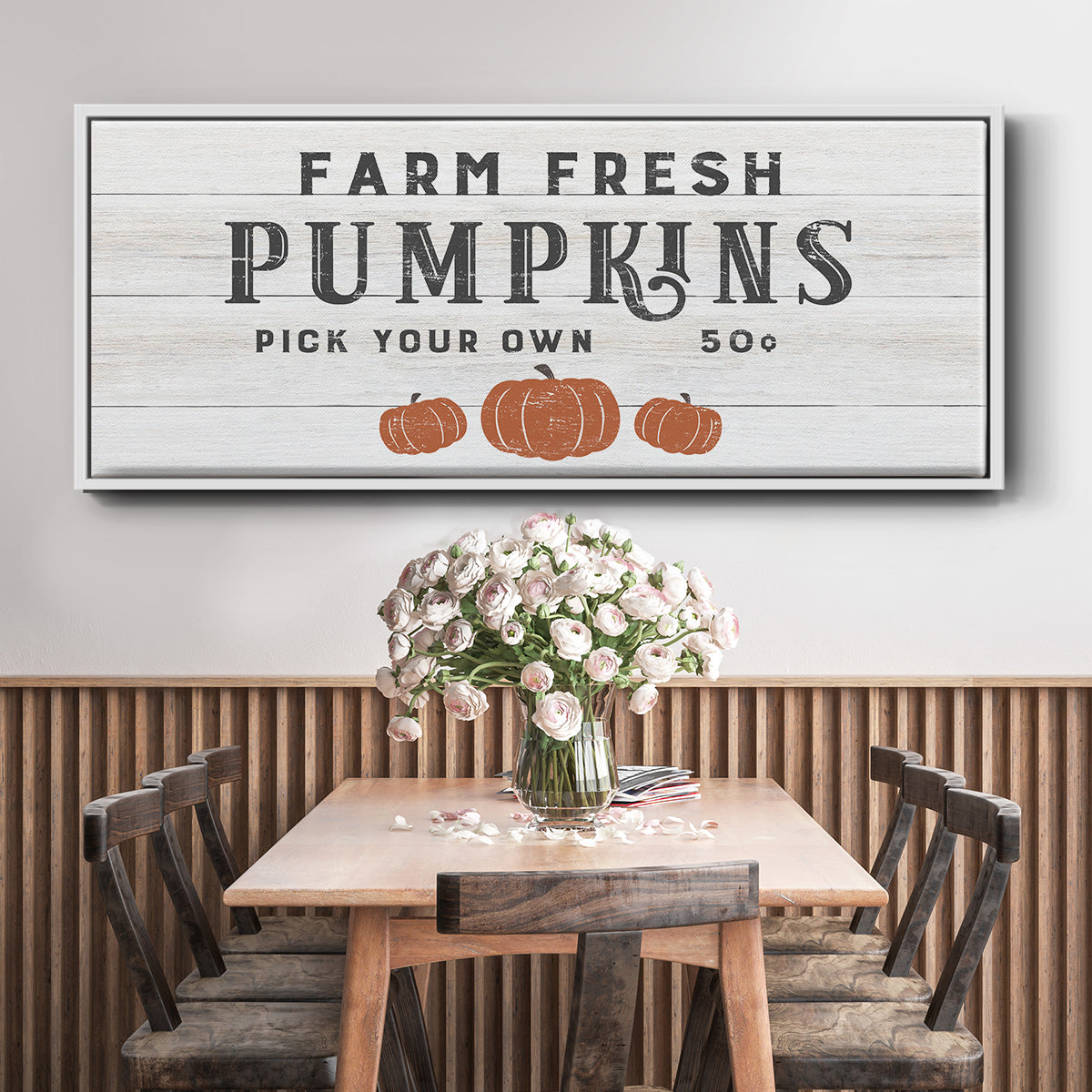 Farm Fresh Pumpkins - Floater Framed Canvas Print