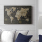 Safari World Map - Canvas Art Print