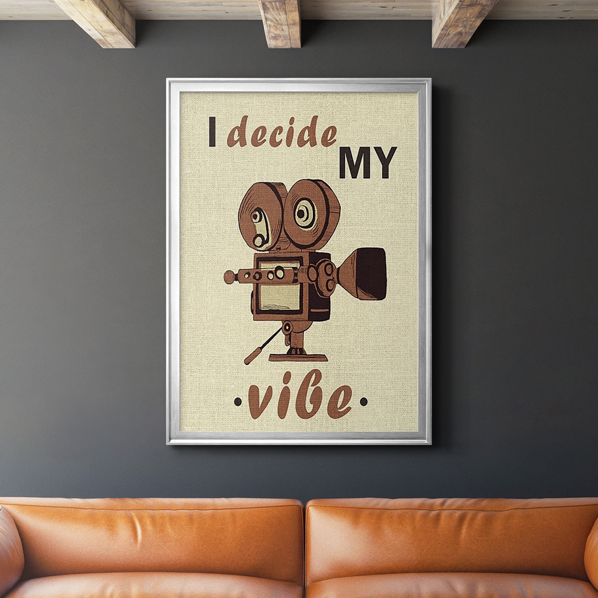 Movie Time III - Modern Framed Canvas Print