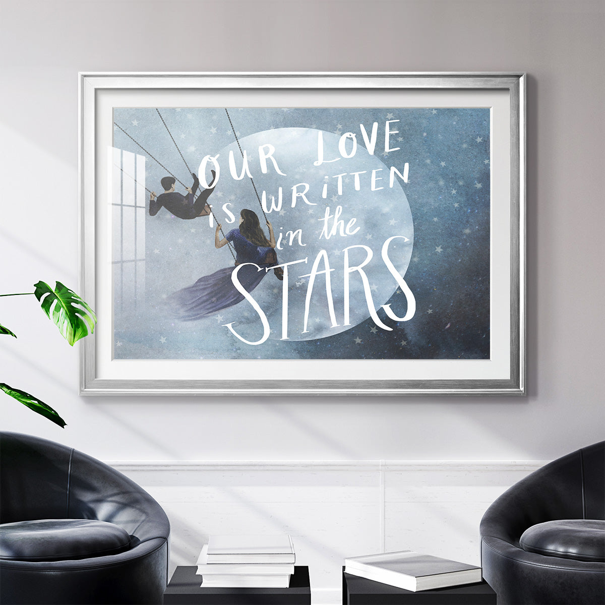 Celestial Love Collection A - Modern Framed Art Print