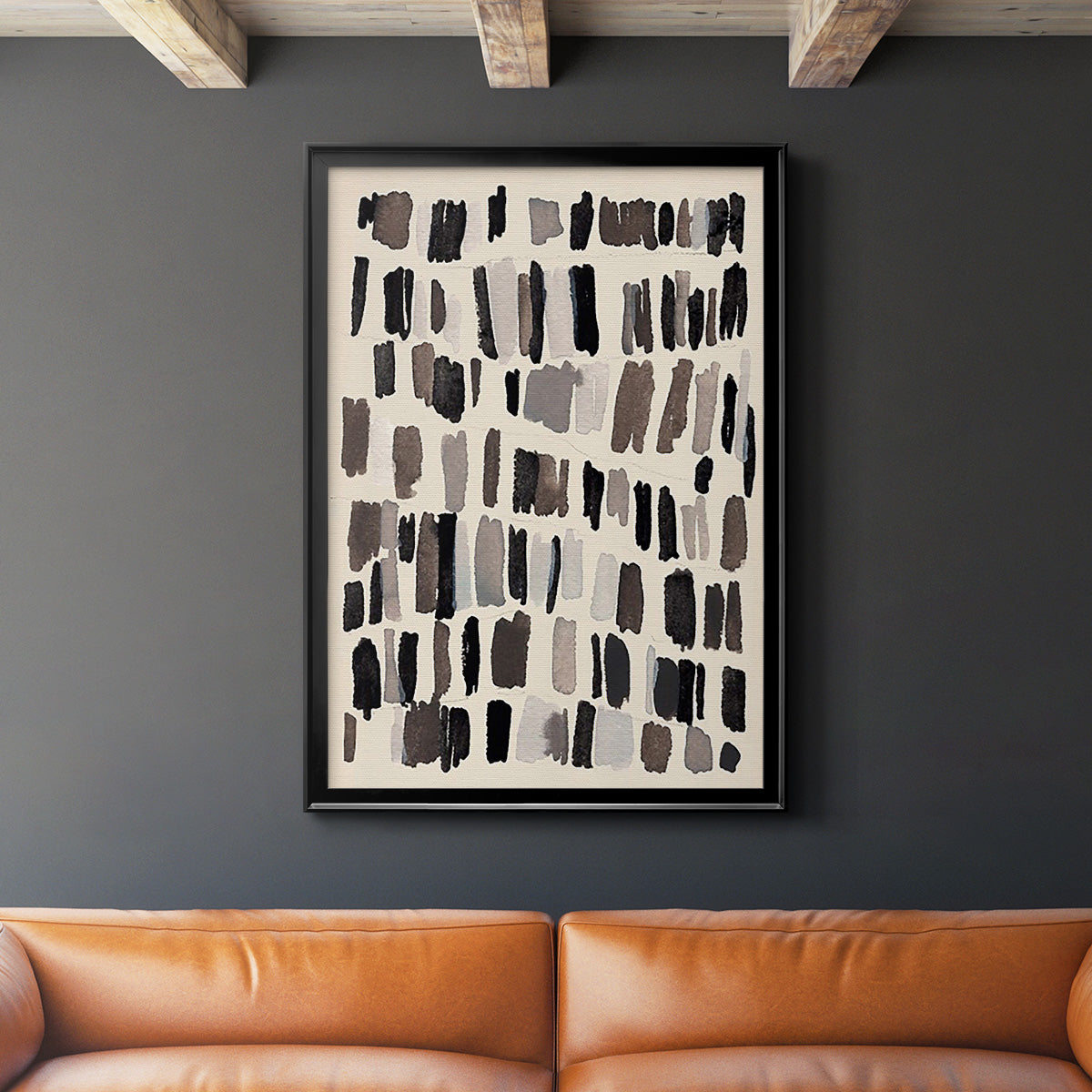 Chalk and Flint III - Modern Framed Canvas Print