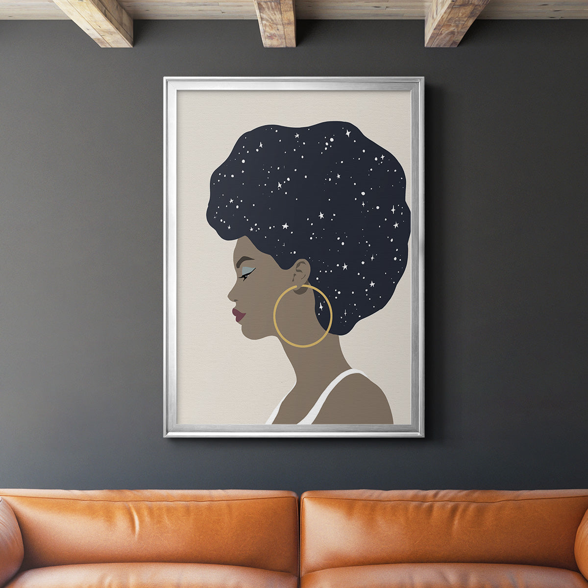 Heavenly Hair I - Modern Framed Canvas Print