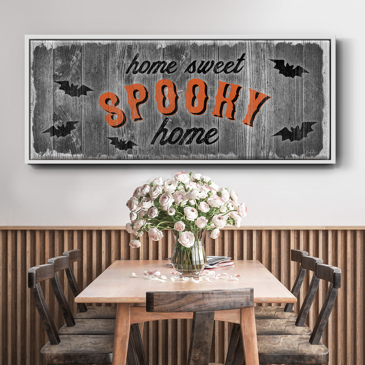 Home Sweet Spooky - Floater Framed Canvas Print