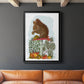 Red Squirrel On Mushroom - Modern Framed Canvas Print