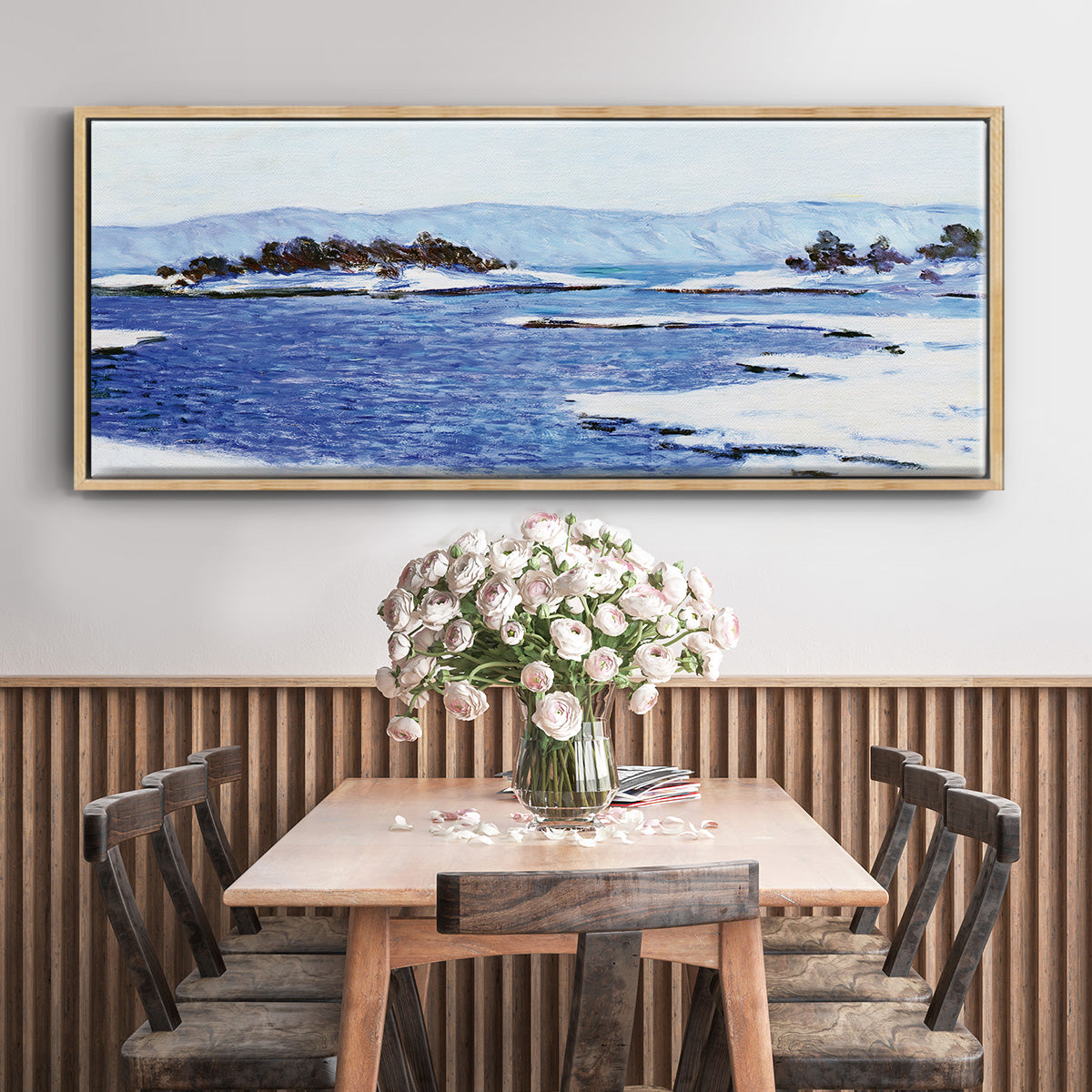 The Banks of the Fjord at Christiania, 1895 - Floater Framed Canvas Print