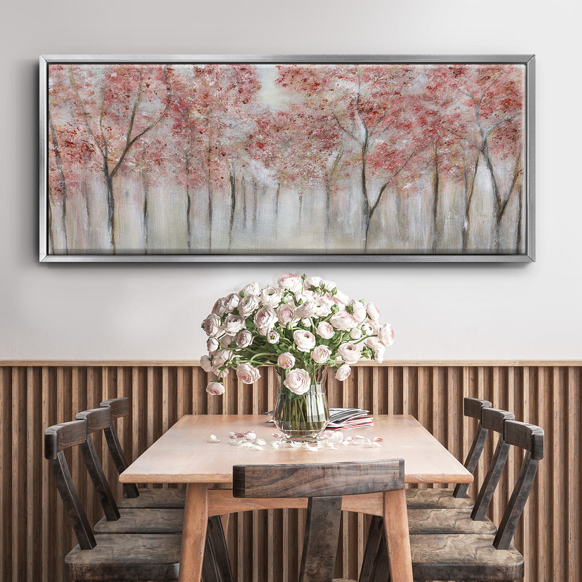 Blushing Spring - Floater Framed Canvas Print