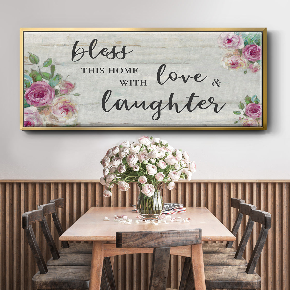 Love and Laughter - Floater Framed Canvas Print