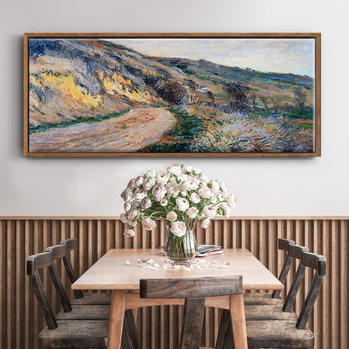 The Road to Giverny, 1885 - Floater Framed Canvas Print