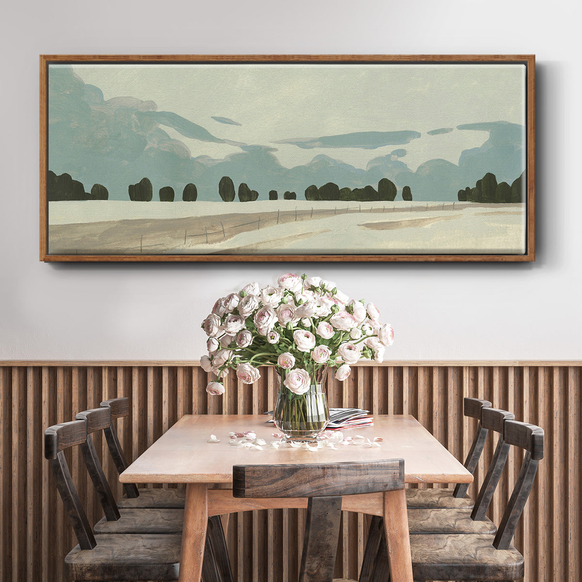 Farmland Study IV - Floater Framed Canvas Print