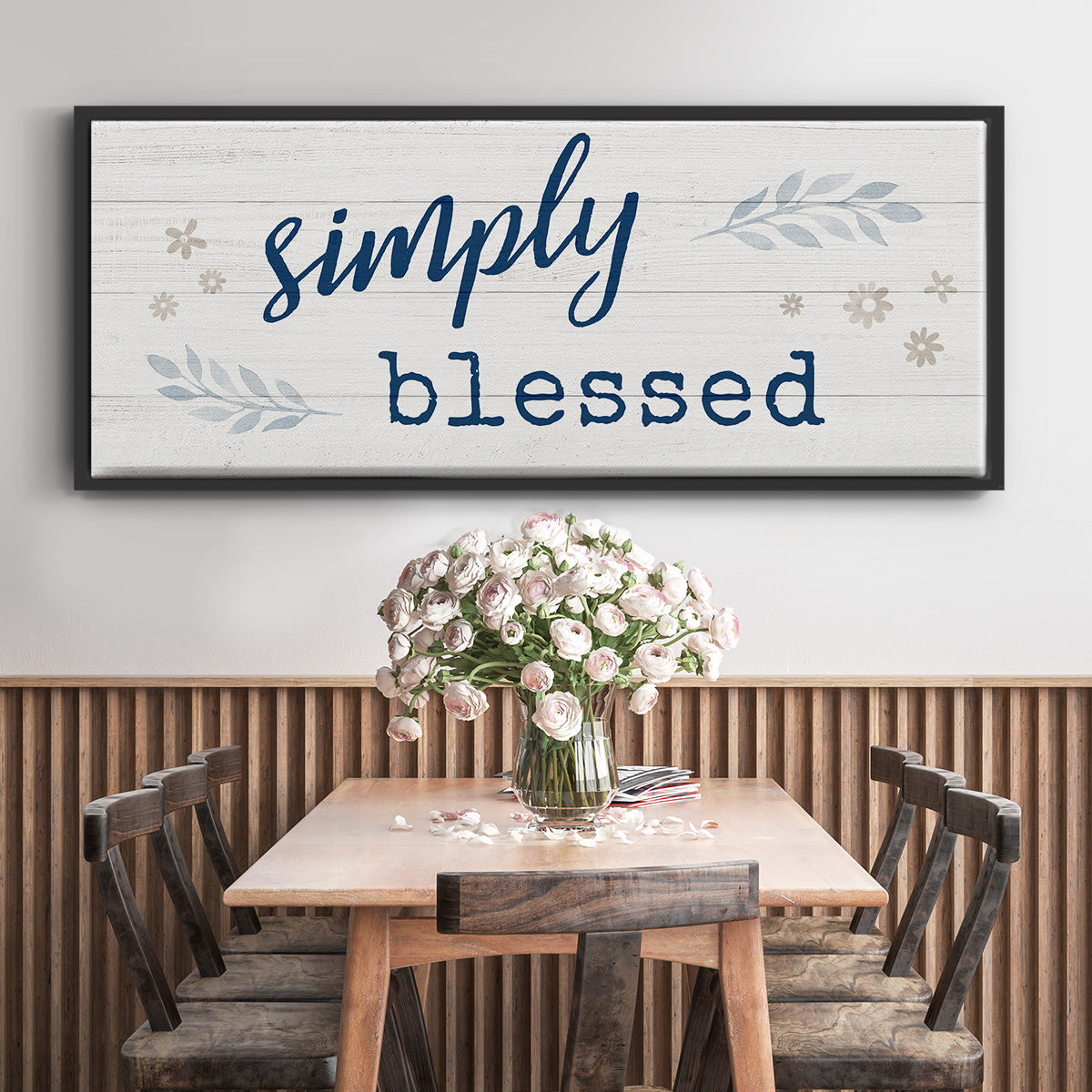 Simply Blessed - Floater Framed Canvas Print