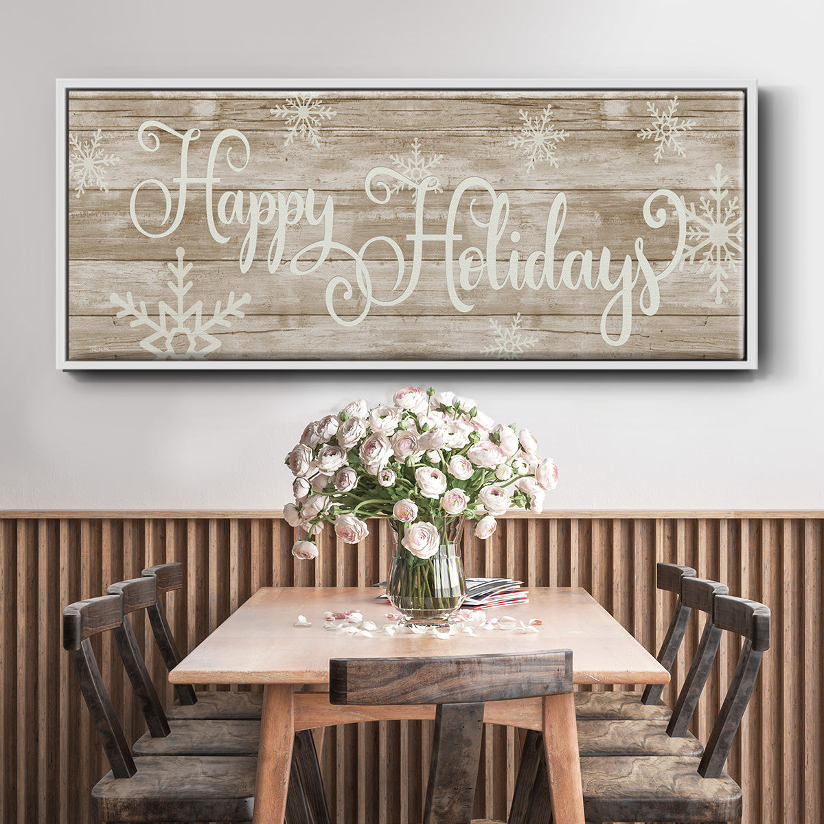 Happy Holidays - Floater Framed Canvas Print
