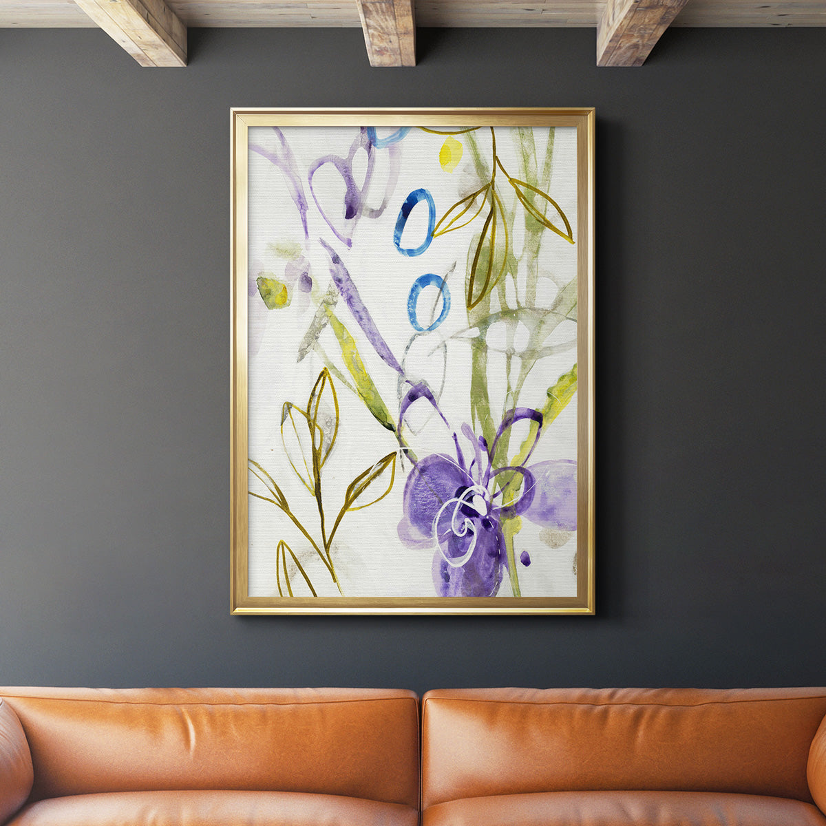 On A Whim II - Modern Framed Canvas Print