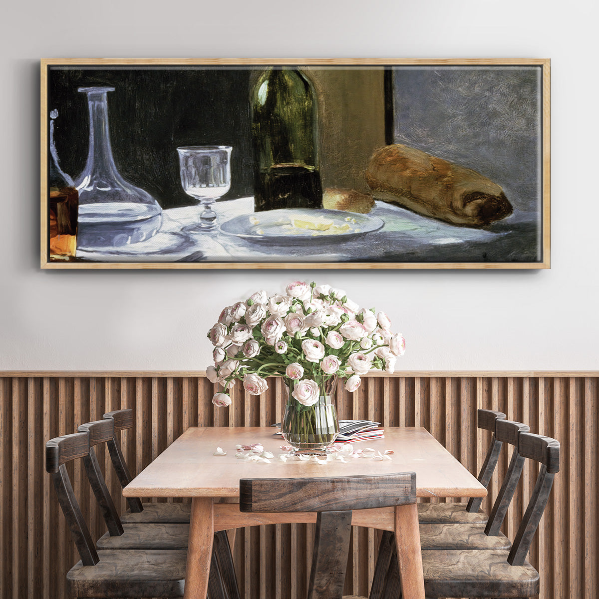Still Life with Bottles, 1862 - Floater Framed Canvas Print