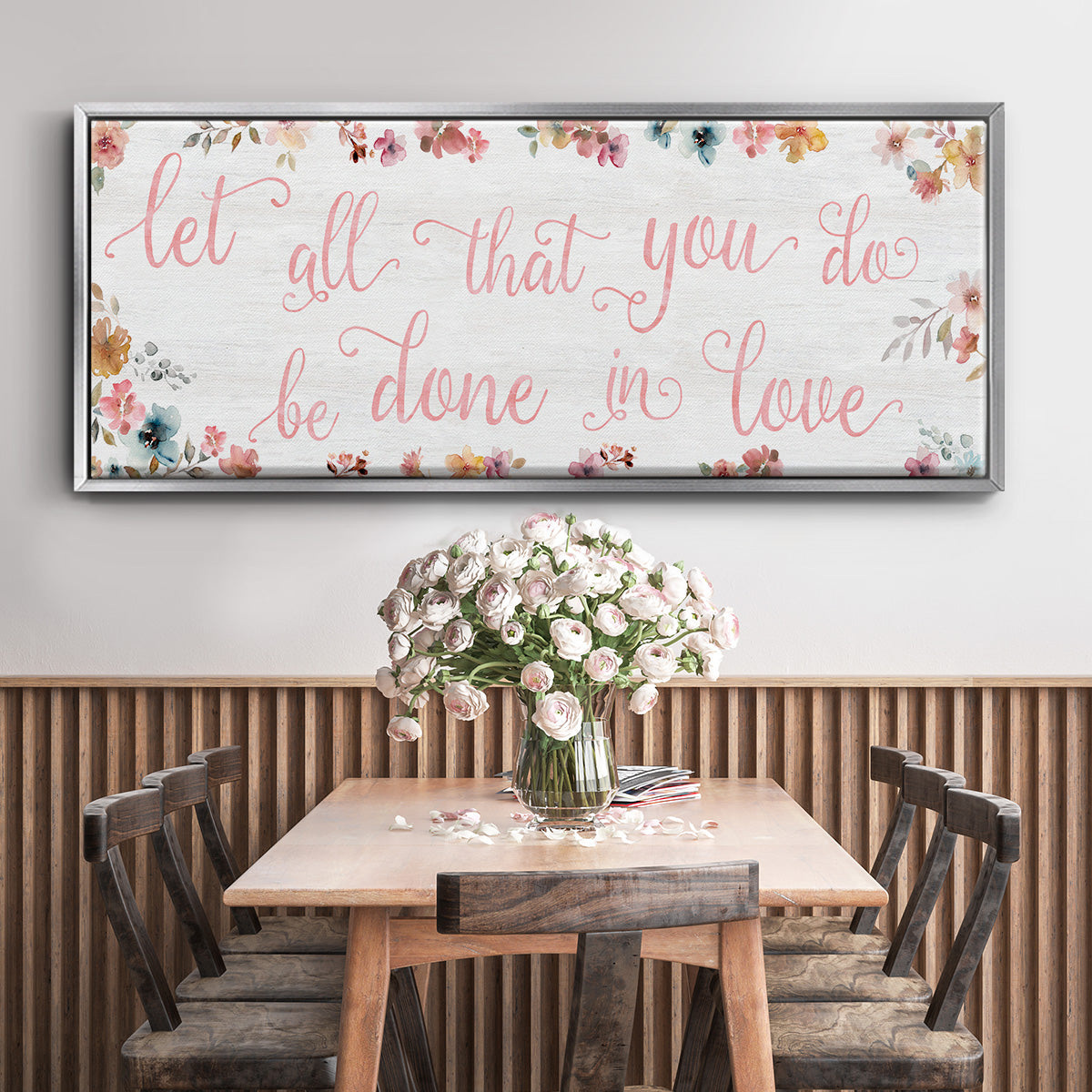 Done In Love - Floater Framed Canvas Print