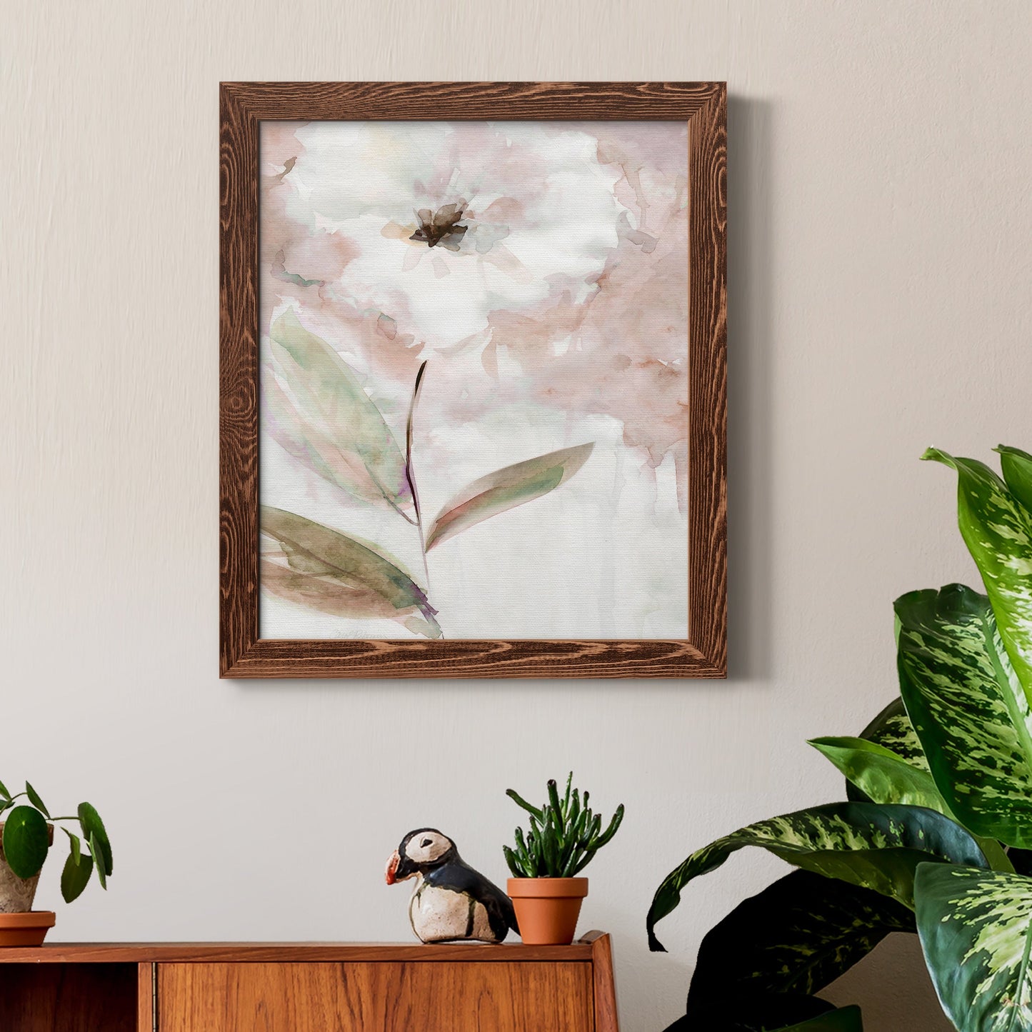 Summer Bloom I - Barnwood Framed Canvas Print