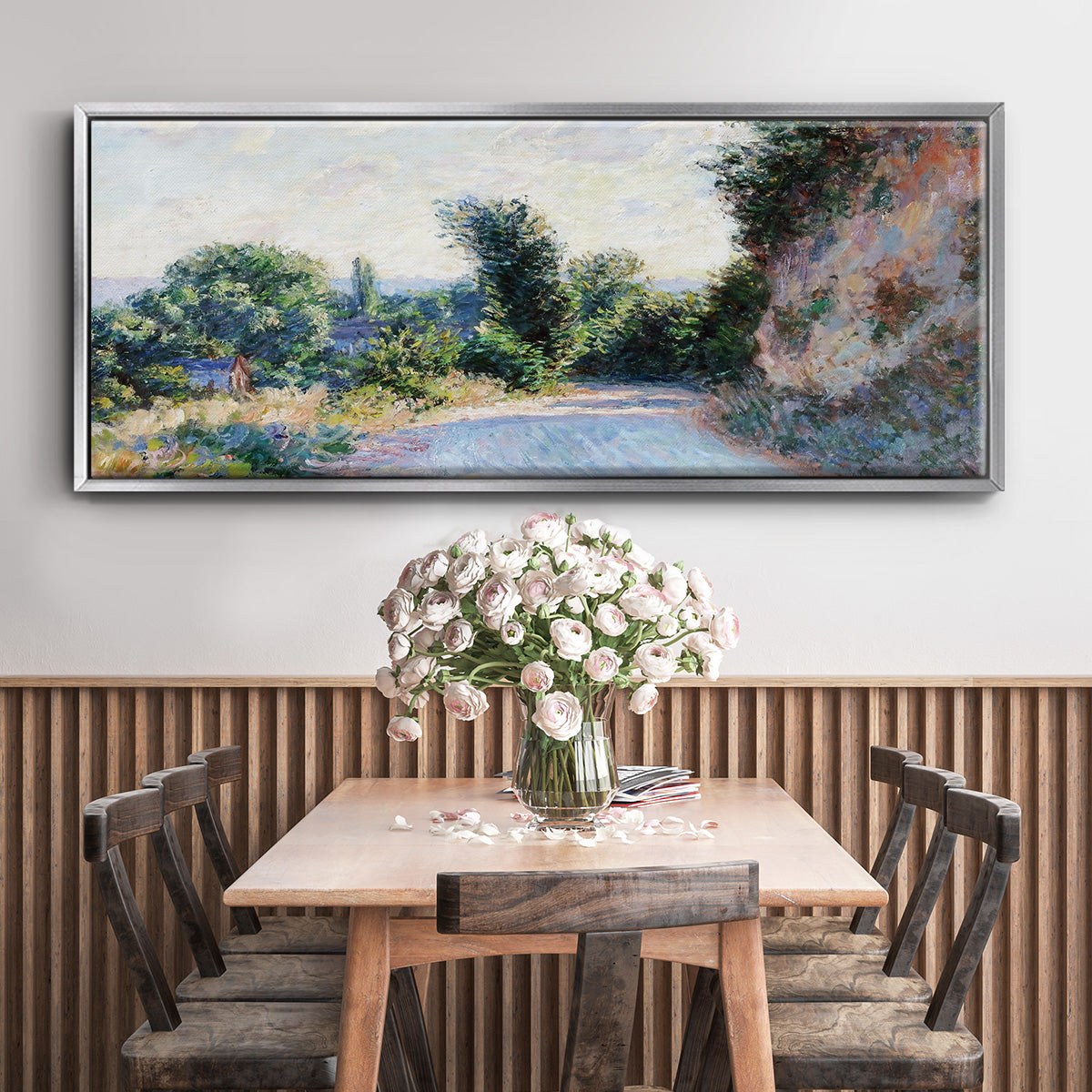 Road Near Giverny, 1885 - Floater Framed Canvas Print