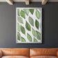 Patterned Leaf Shapes IV - Modern Framed Canvas Print