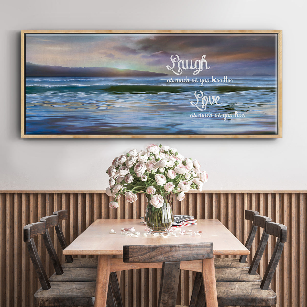 Laugh As Much - Floater Framed Canvas Print