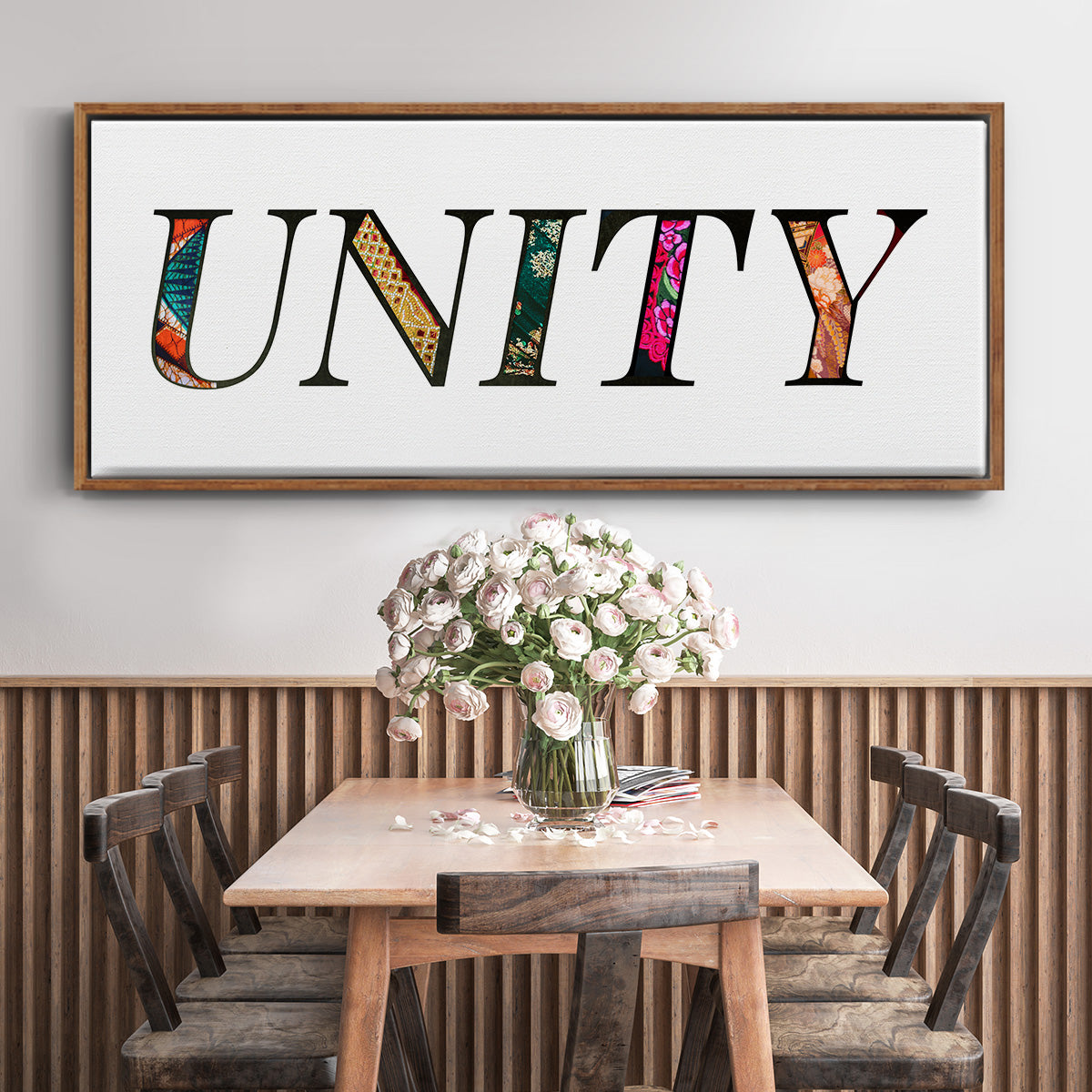 Unity - Floater Framed Canvas Print