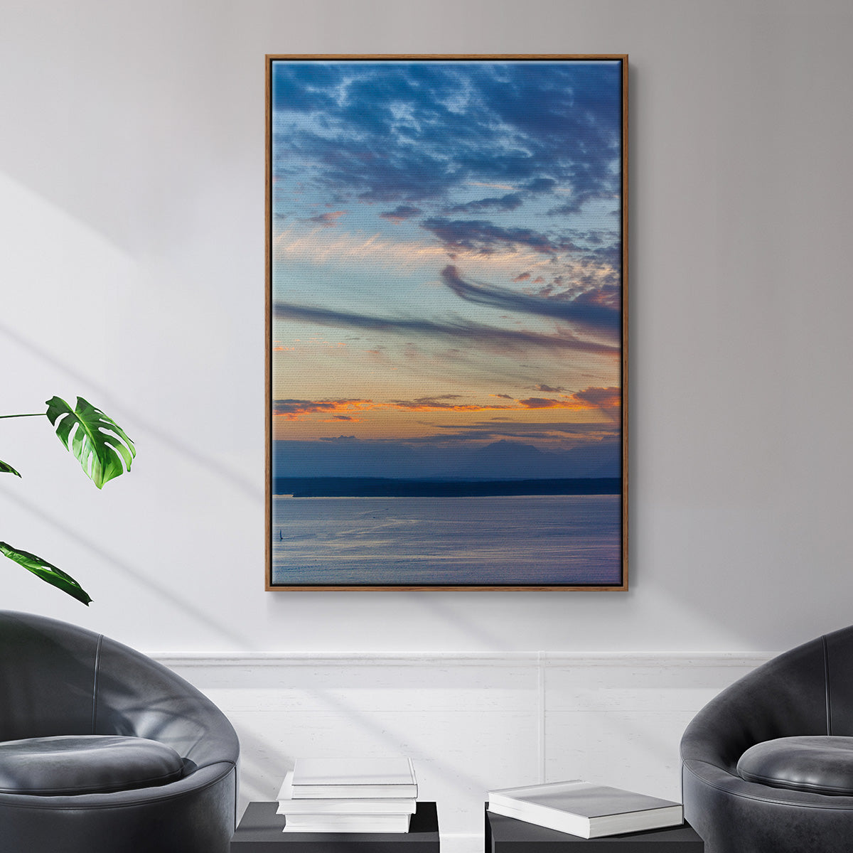 Cloud Variations - Framed Premium Gallery Wrapped Canvas L Frame - Ready to Hang