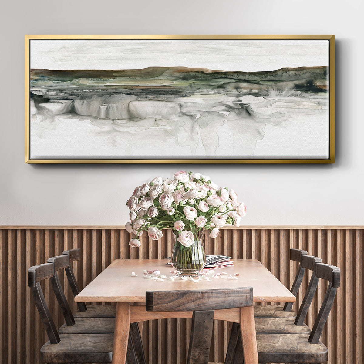 River Flow - Floater Framed Canvas Print