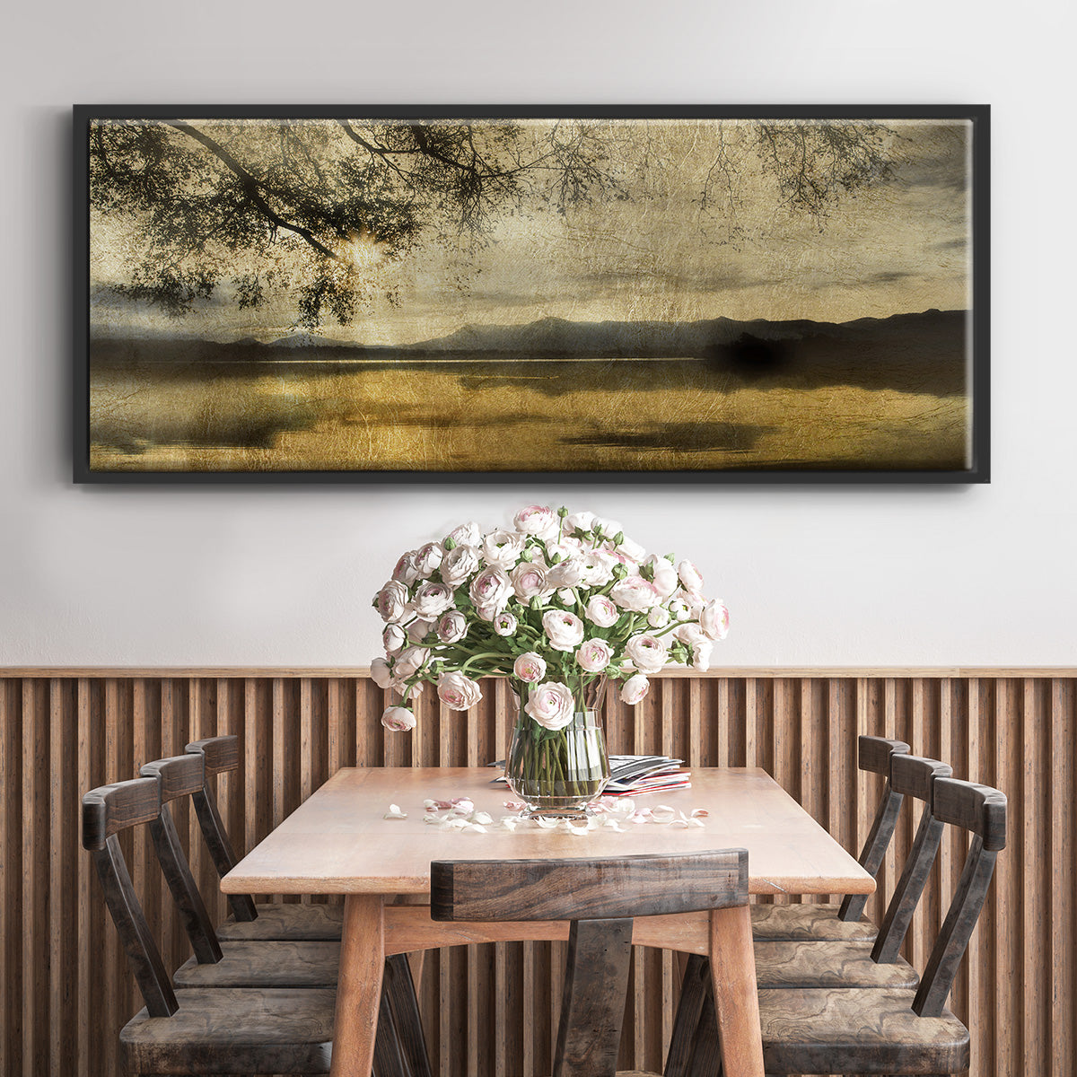 Golden Staffelsee Lake - Floater Framed Canvas Print