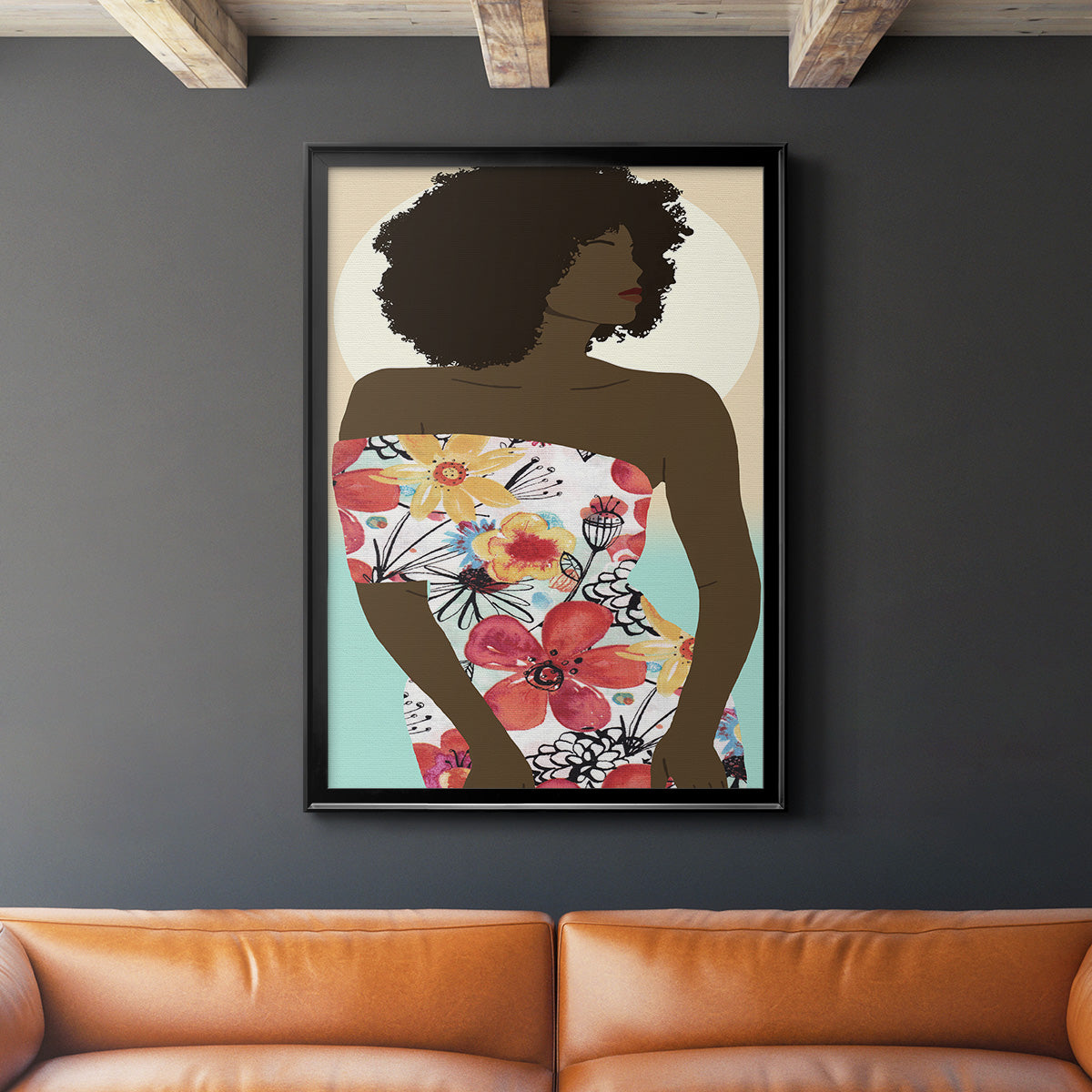 You Go Woman II - Modern Framed Canvas Print