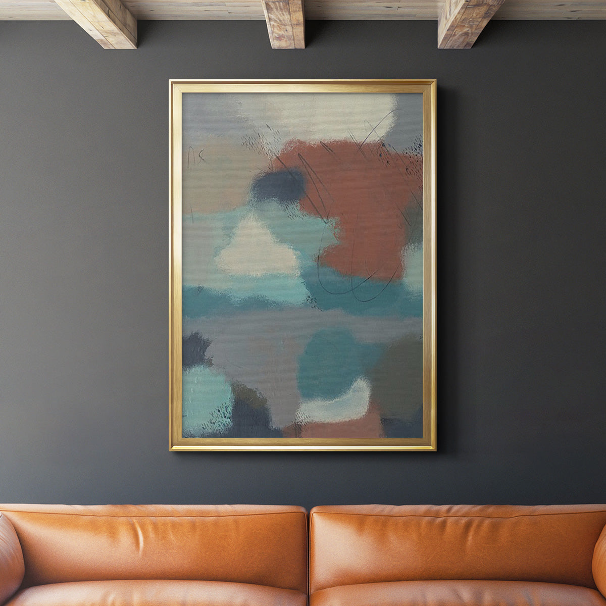 Floating By I - Modern Framed Canvas Print