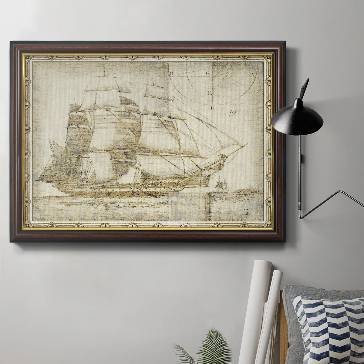 Ghost Ship I Premium Framed Canvas- Ready to Hang