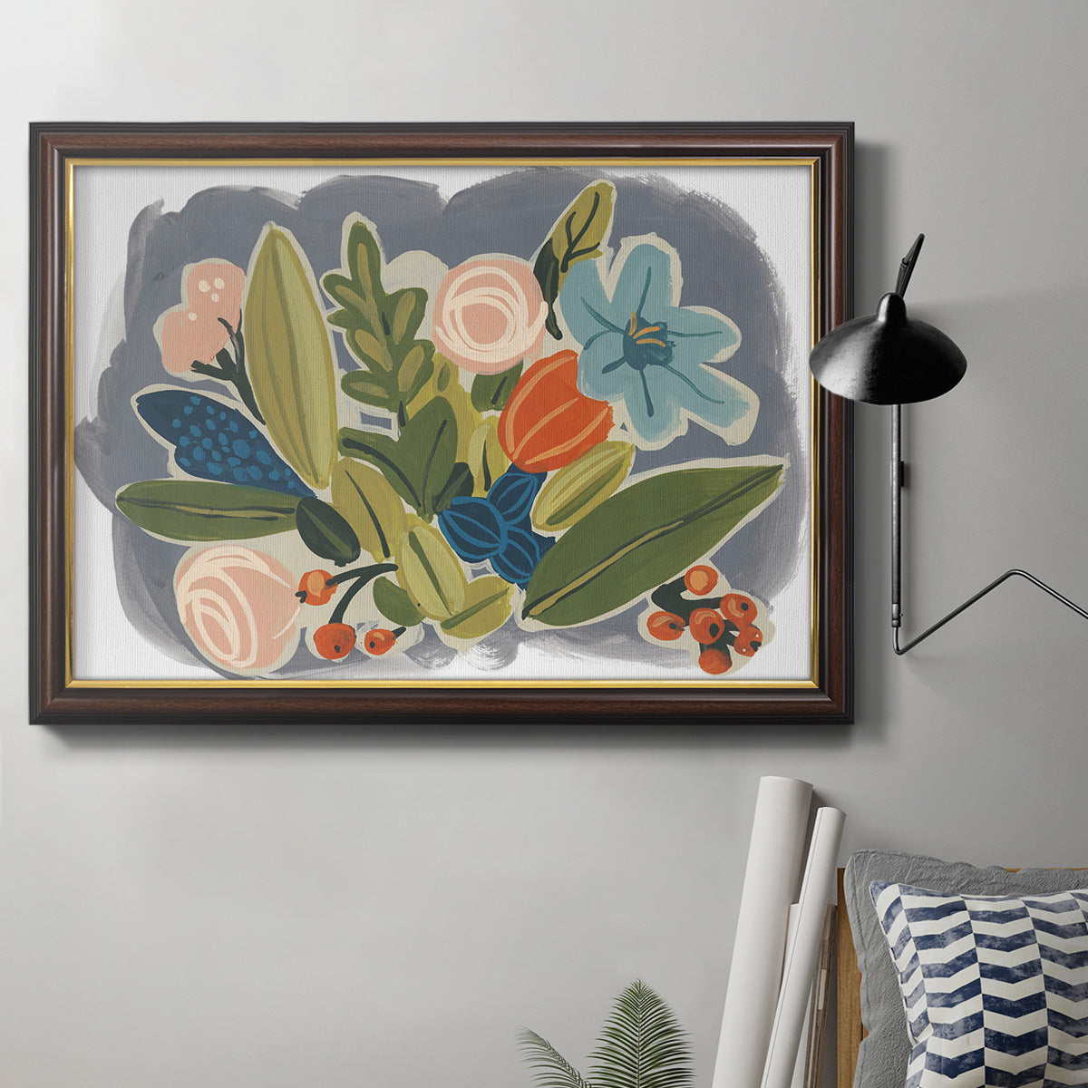 Bright Botany II Premium Framed Canvas- Ready to Hang