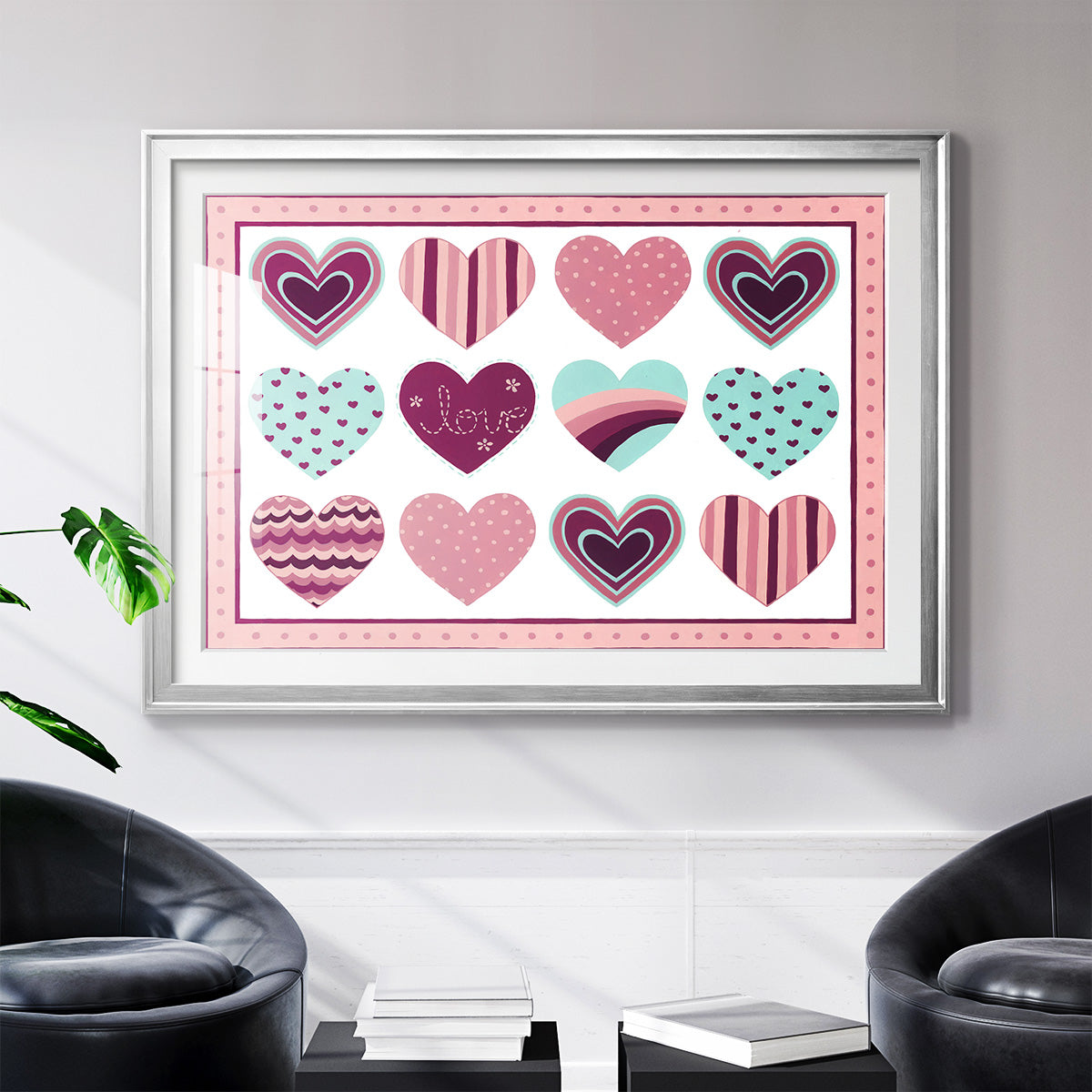 Sweet Valentine Collection A - Modern Framed Art Print