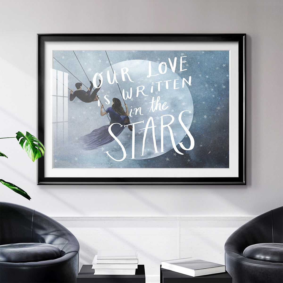 Celestial Love Collection A - Modern Framed Art Print