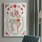 Christmas Folk Reindeer Premium Gallery Wrapped Canvas - Ready to Hang