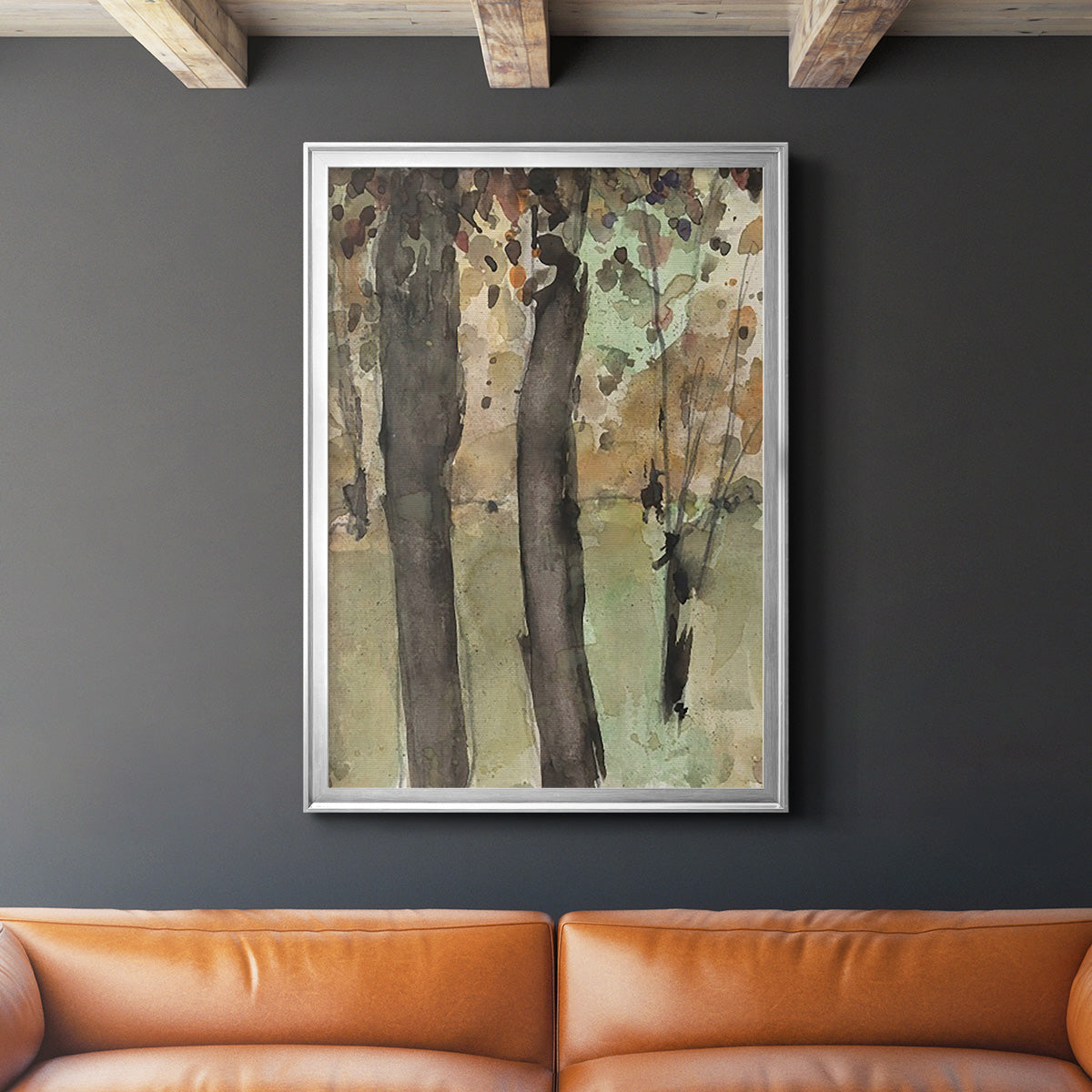 Under the Tree Confetti I - Modern Framed Canvas Print